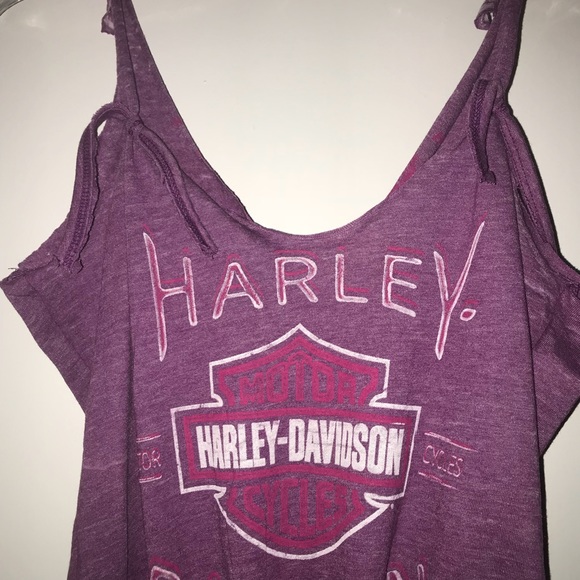 Upcycled Harley Davidson crop top - Picture 2 of 4